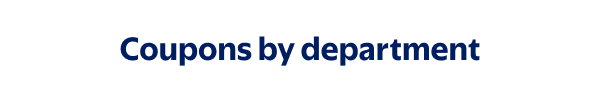 Coupons by department