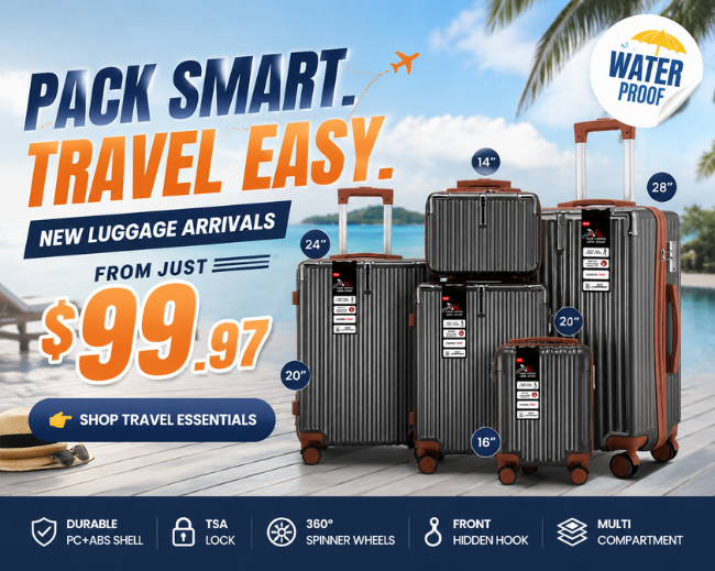CrazySales: Luggage Travel Sets