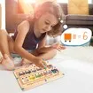 Magnetic Color and Number Maze Board Wooden Montessori Fine Motor Skills Toys for 3 4 5 Year Old Preschool Learning Activities