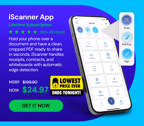 iScanner App: Lifetime Subscription