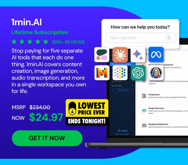 1minAI: Lifetime Subscription