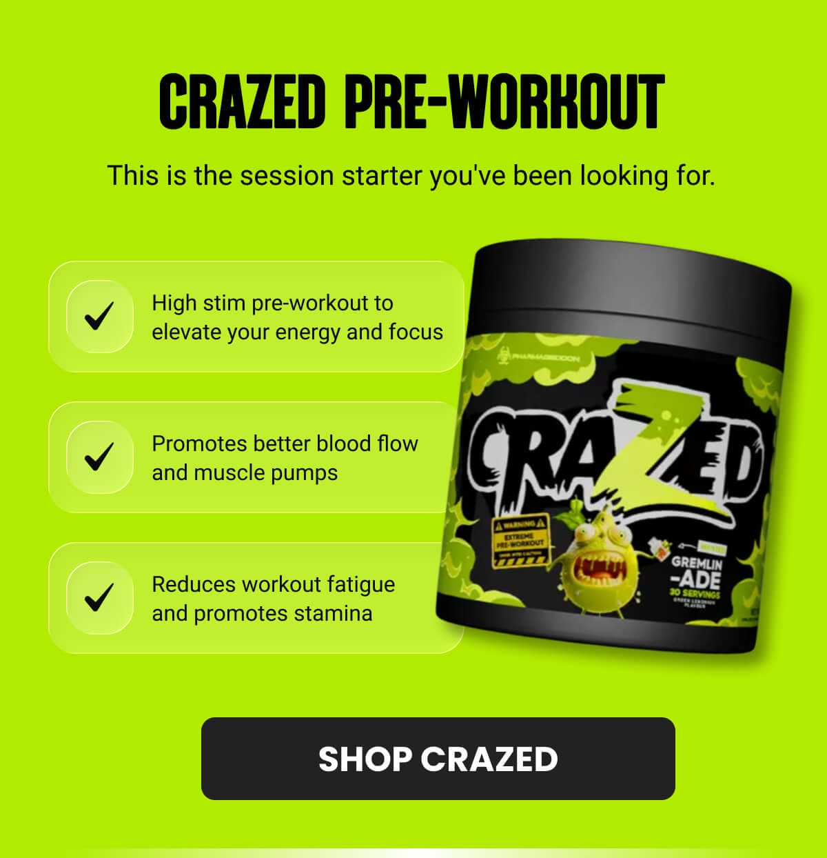 CRAZED PRE-WORKOUT