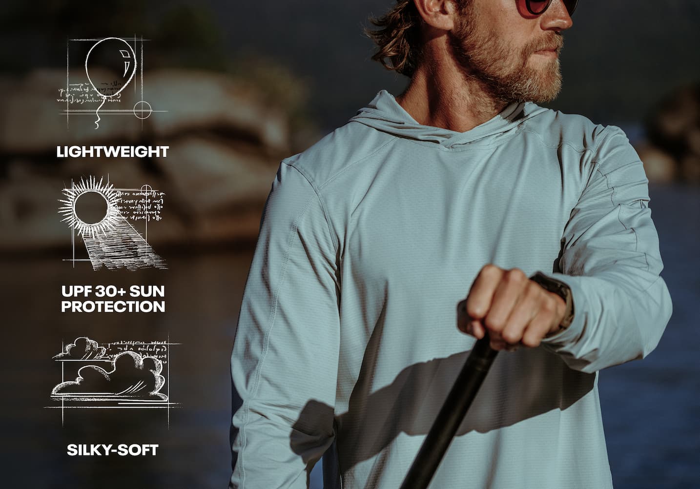 Lightweight. UPF 30+ Protection. Silky-Soft