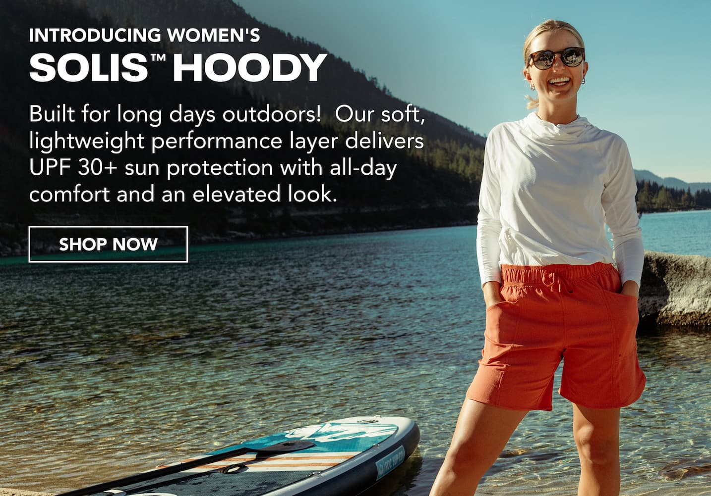 Introducing Women's Solis Hoody. Built for long days outdoors!