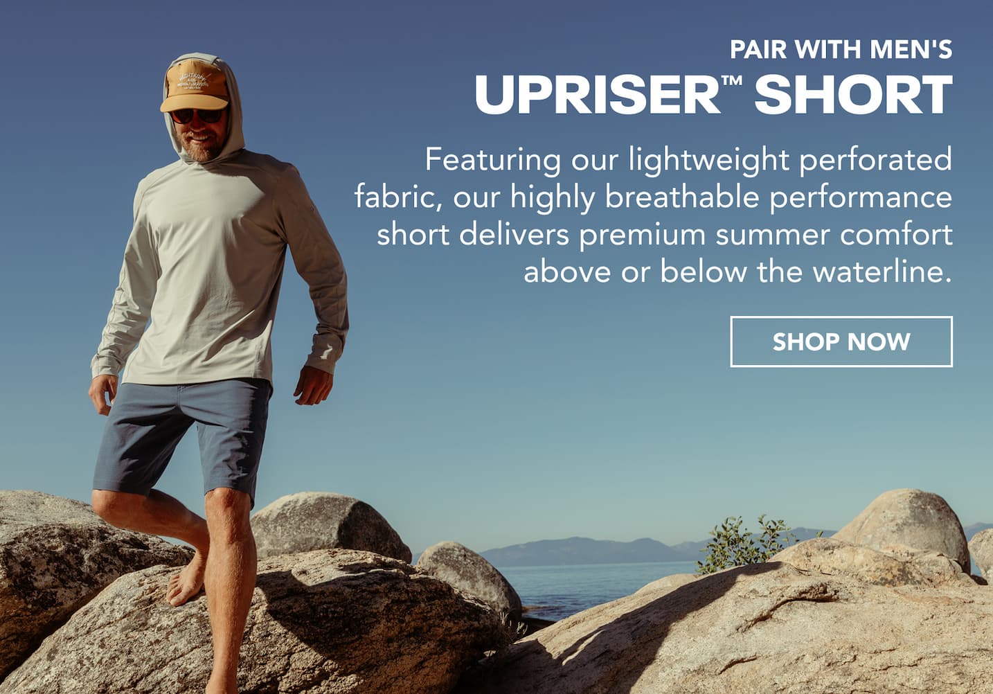 Pair With Men's Upriser Short. Featuring our lightweight perforated fabric, our high breathable performance short delivers premium summer comfort.