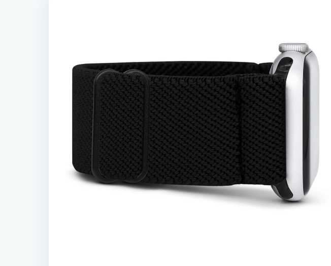 Blackout Braxley Band on an Apple Watch.