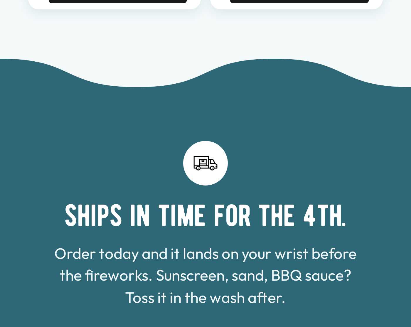 Delivery truck icon. SHIPS IN TIME FOR THE 4TH. Order today to get it before fireworks. Toss it in the wash after.