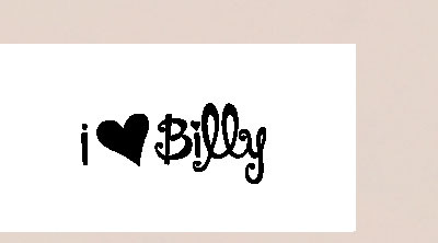 I LOVE BILLY