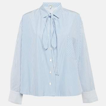 Blue Pinstripe Cotton Oversize