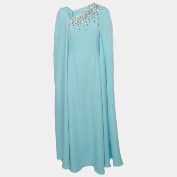 Blue Bead Embellished Syntheti