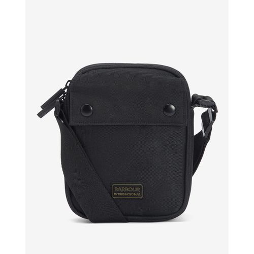 Barbour International Knockhill Unisex Essential Crossbody Bag - Black