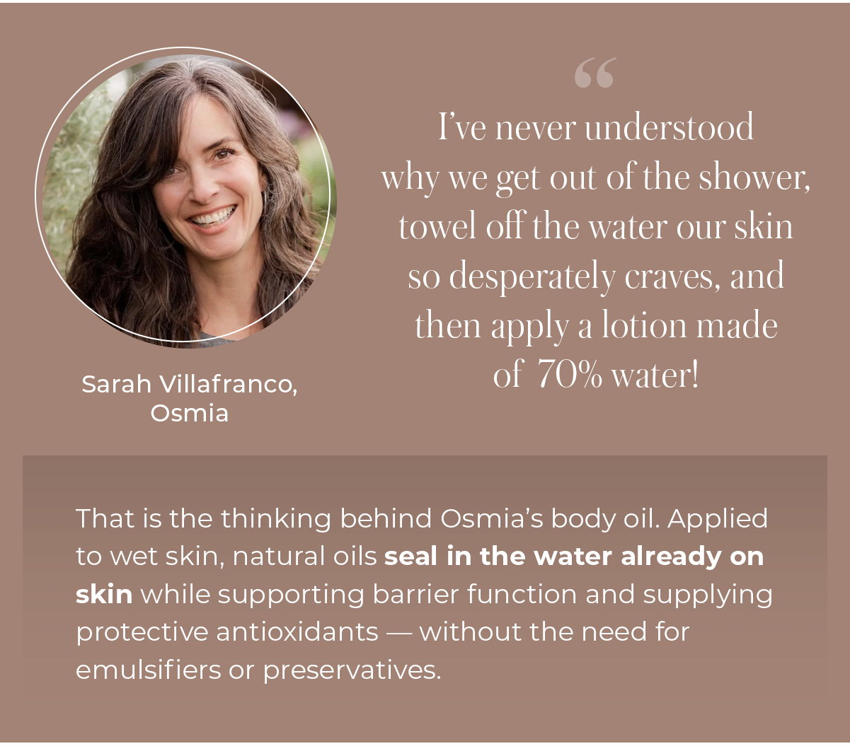 Sarah Villafranco, Osmia