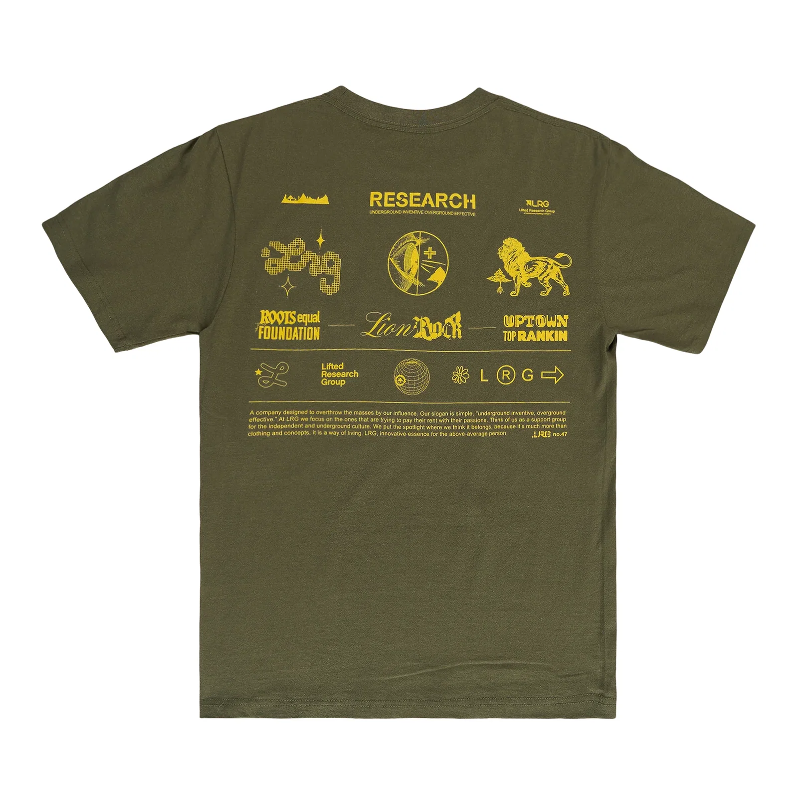 Image of ALIGNED TEE - MILITARY GREEN