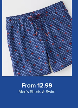 From 12.99 mens shorts and swim. Shop now.
