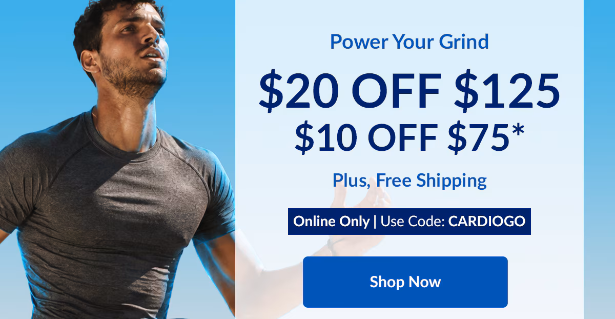 Power Your Grind | $20 OFF $125 | $10 OFF $75 | Plus, Free Shipping | Shop Now