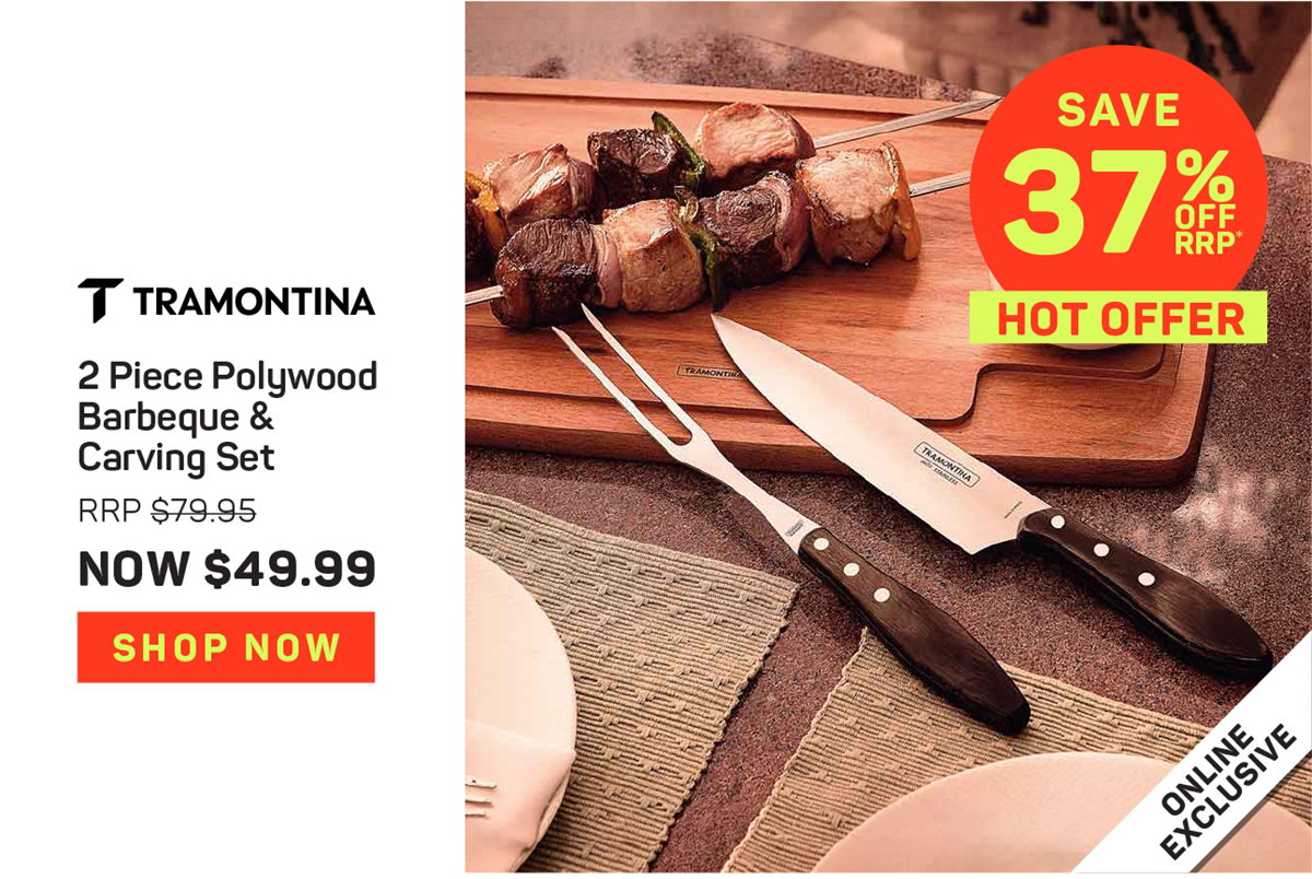 Tramontina 2 Piece Polywood Barbeque & Carving Set