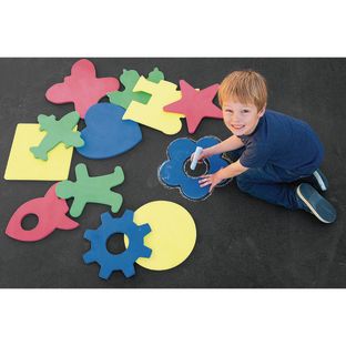 Image of Colorations® Dust-Lite™ Sidewalk Chalk Art Starters - Set of 12