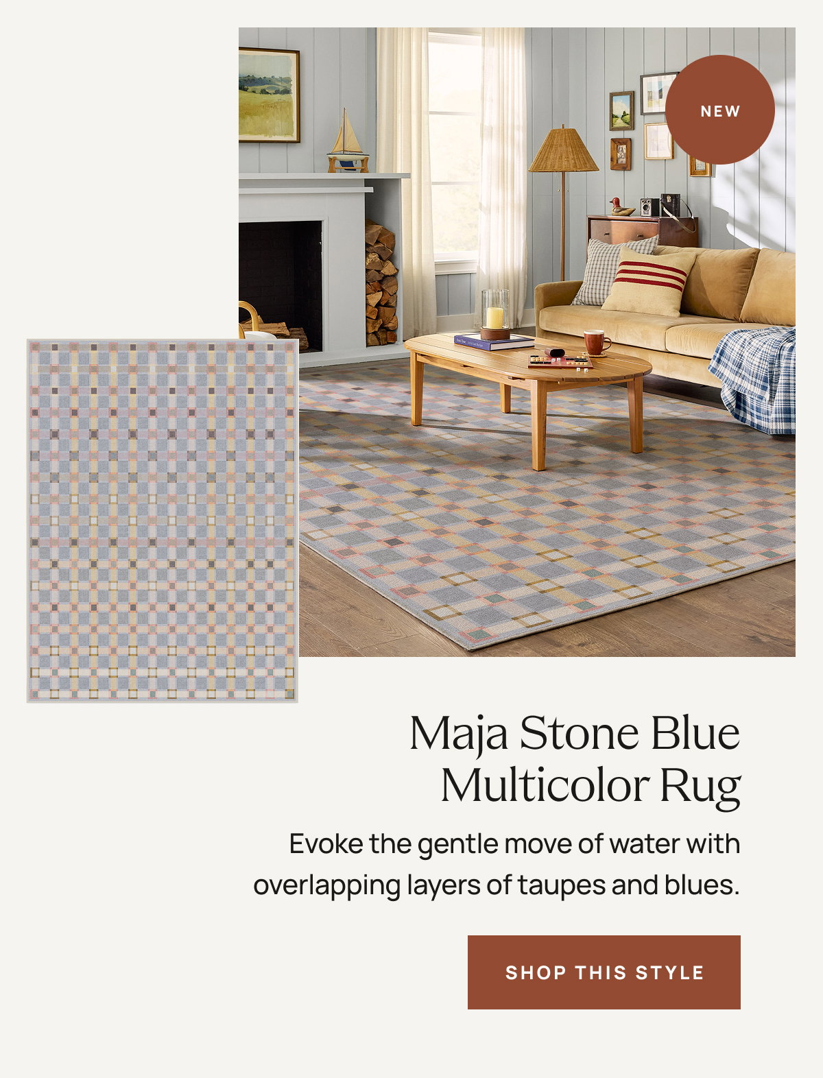 Maja Stone Blue Multicolor Rug | Shop This Styl