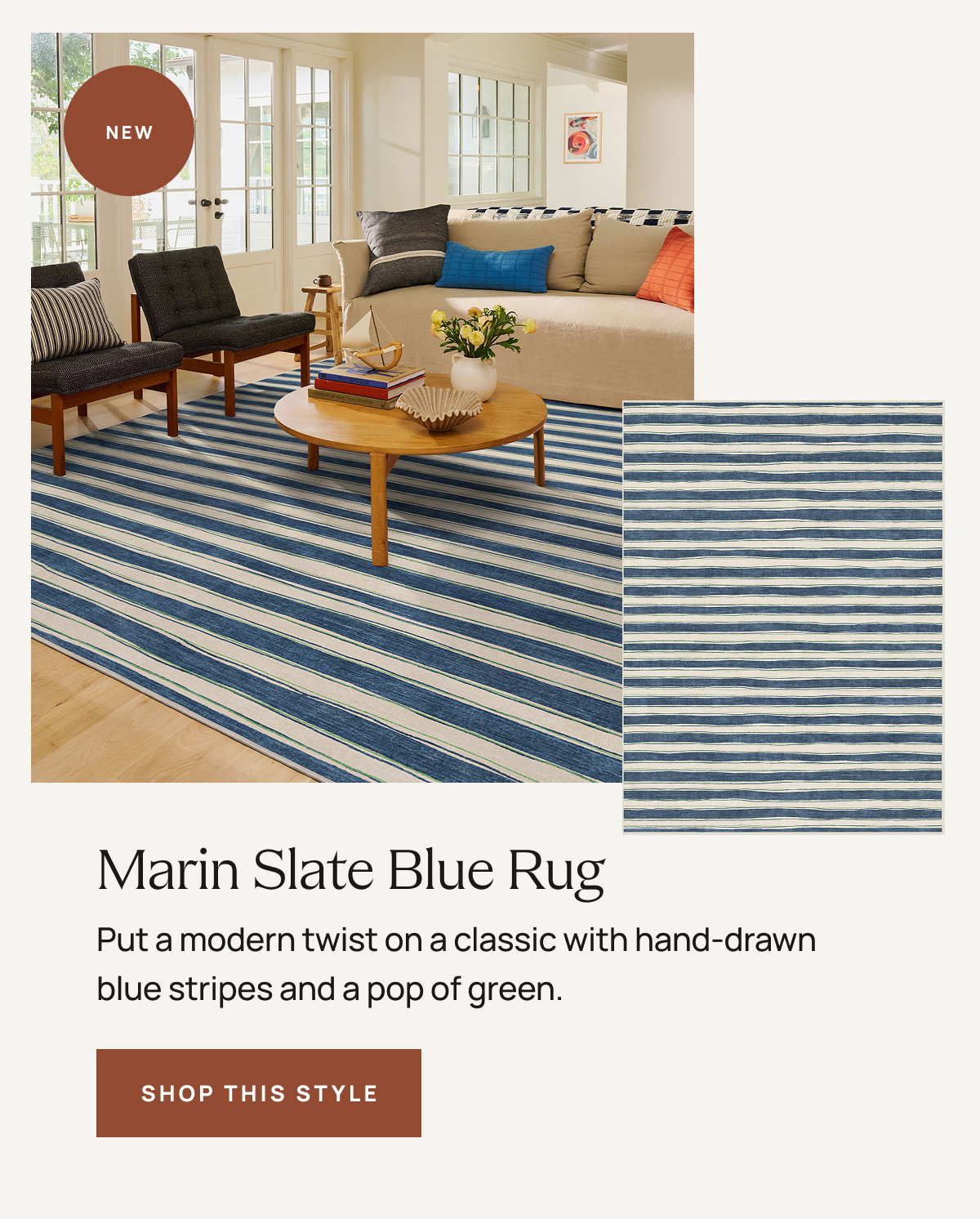 Marin Slate Blue Rug | Shop The Style 