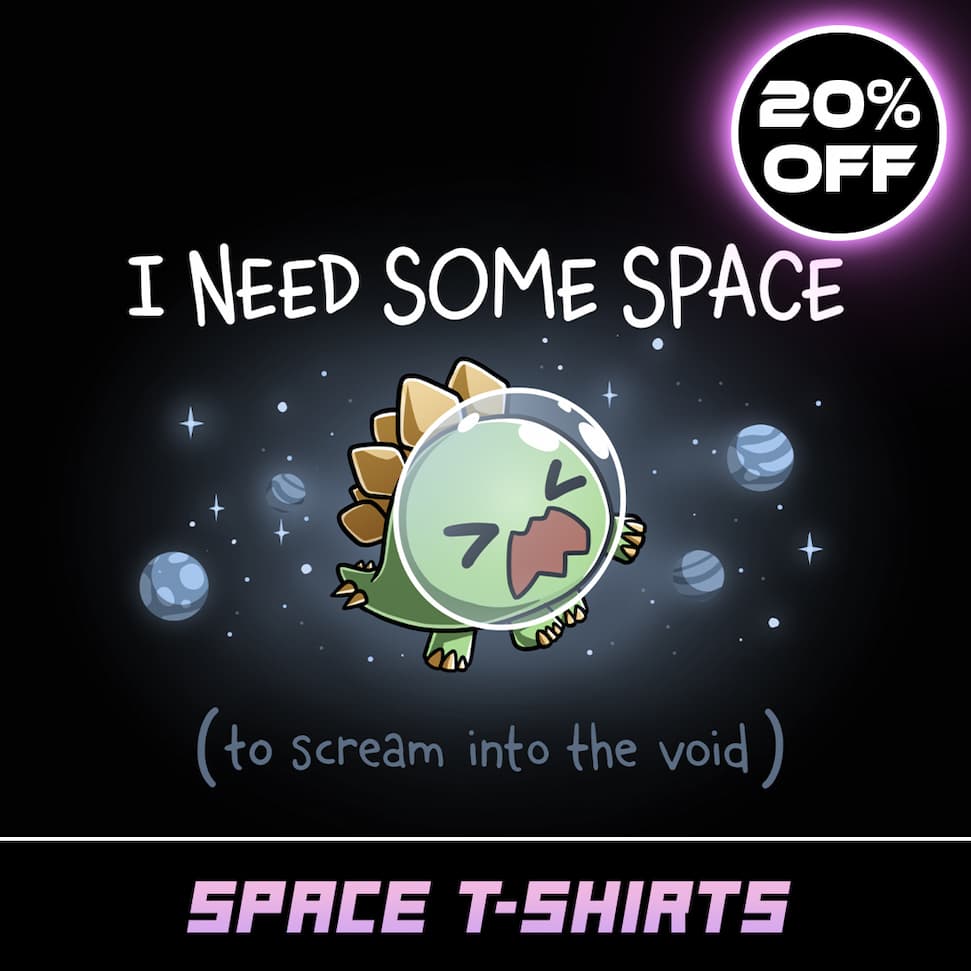 20% Off Space T-Shirts
