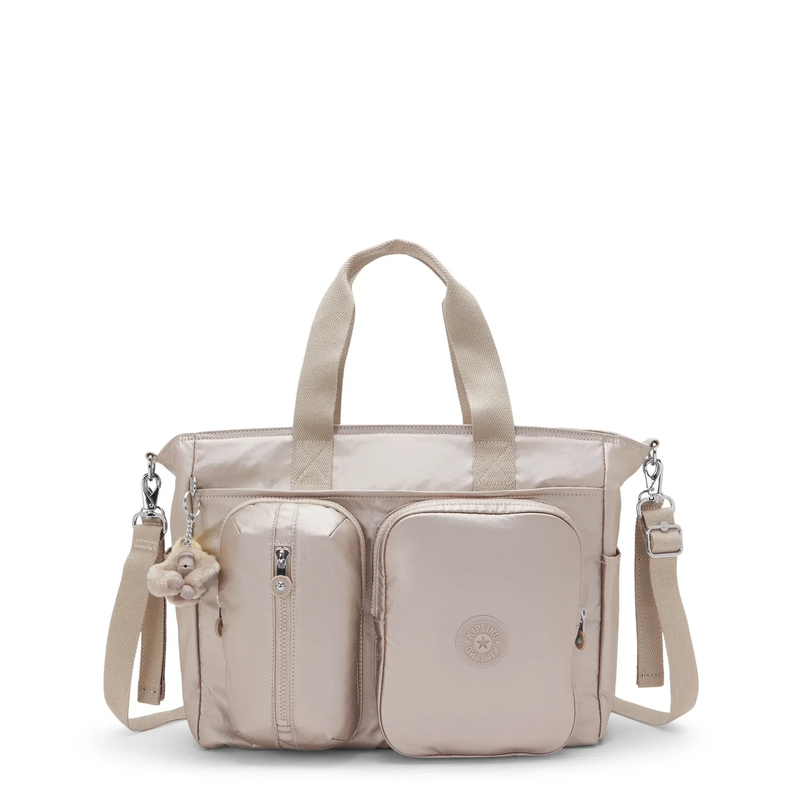 Babygear Metallic Convertible Diaper Backpack-Tiny Metal Glow