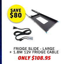 Fridge Slide - Large + 1.8m 12v Fridge Cable