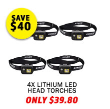 4x Plus Lithium LED Head Torch