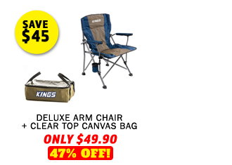 Deluxe Arm Chair + Clear Top Canvas Bag