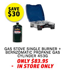 Gas Stove Single Burner + Bernzomatic Propane Gas Cylinder 453G