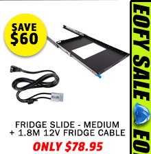 Fridge Slide - Medium + 1.8m 12v Fridge Cable