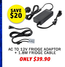 AC To 12V Fridge Adaptor + 1.8m Fridge Cable