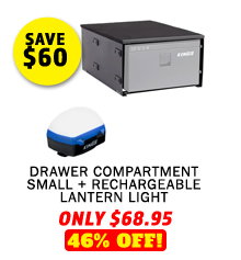 Drawer Compartment Small + Rechargeable Lantern Light