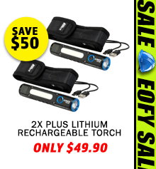 2x Plus Lithium Rechargeable Torch