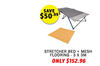 Stretcher bed + Mesh Flooring - 3 x 3m