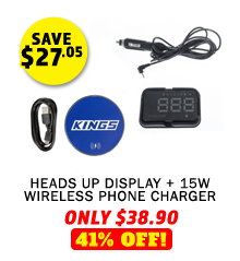 Heads Up Display (HUD) + 15W Wireless Phone Charger