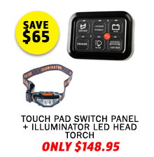 Touch Pad Switch Panel + Illuminator LED Head Torch