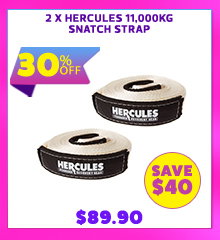 2 x Hercules 11000kg Snatch Strap
