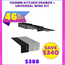 1300mm Kitchen Drawer + Universal Wing Kit