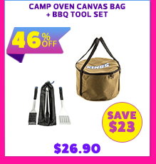 Camp Oven Canvas Bag + BBQ Tool Set