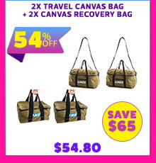 2x Travel Canvas Bag + 2x Canvas Recovery Bag