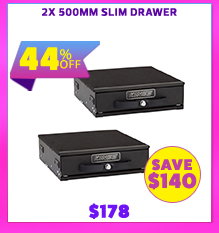 2x 500mm Slim Drawer