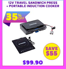 12V Travel Sandwich Press + Portable Induction Cooker