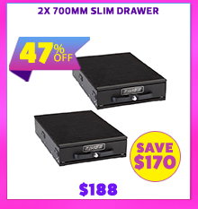 2x 700mm Slim Drawer