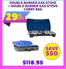 Double Burner Gas Stove + Double Burner Gas Stove Carry Bag