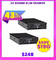 2x 900mm Slim Drawer