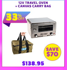 12v Travel Oven + Canvas Carry Bag