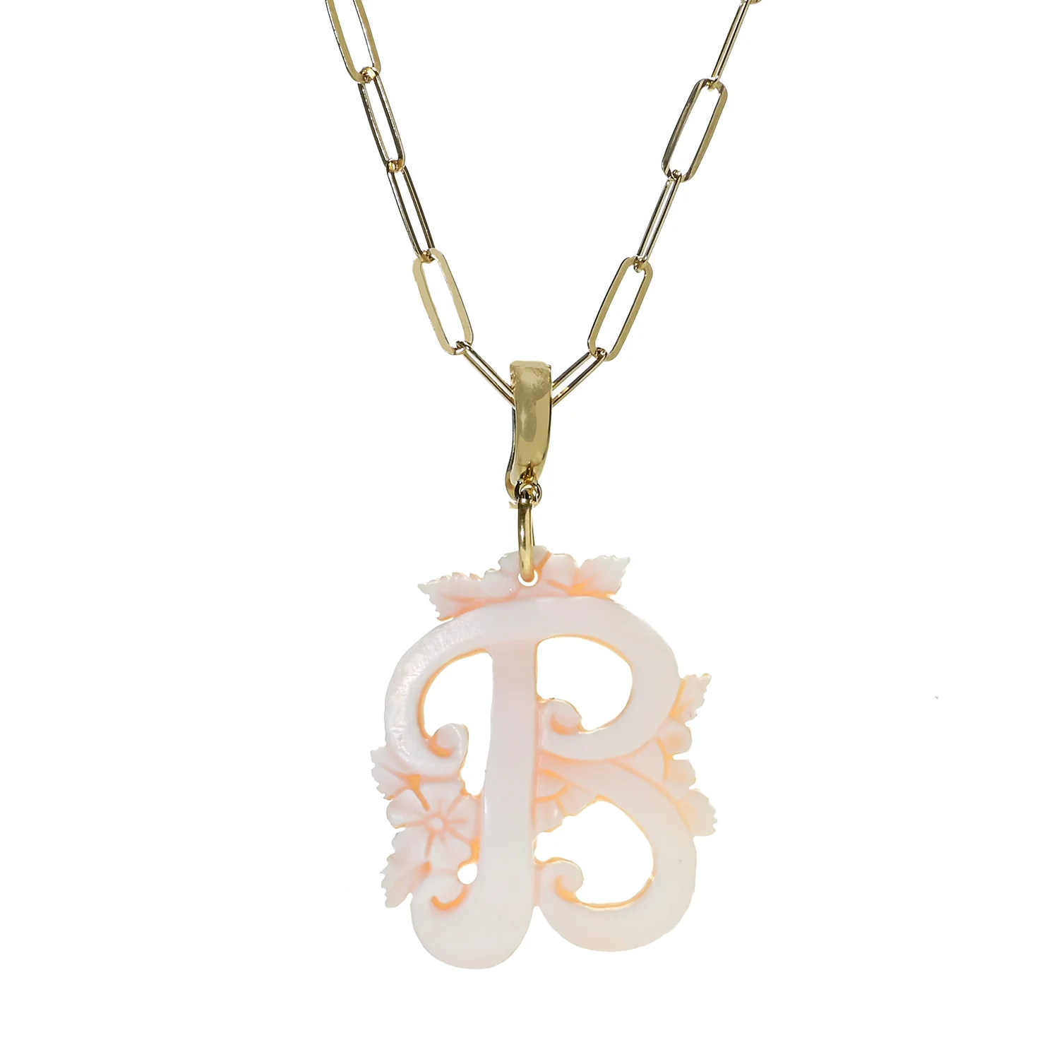 Image of Cameo Italiano 18K Gold Plated Cameo Initial Pendant