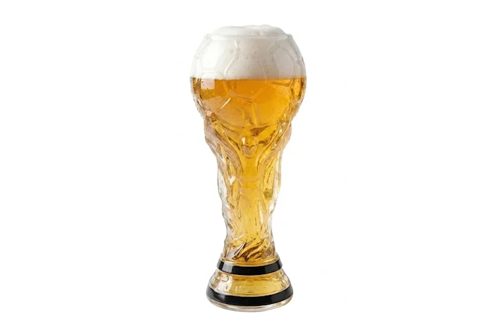 VM 2026 Trophy Ölglas – 500 ml Hållbart Glas – Elegant Fotbollspresent Pappa