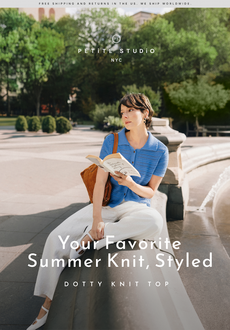 Your Favorite Summer Knit, Styled. Dotty Knit Top.