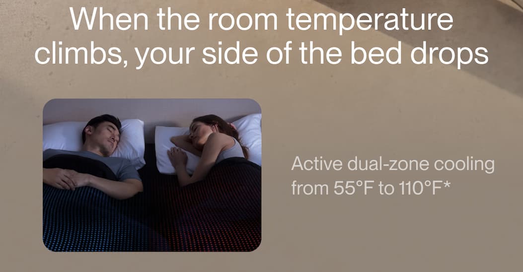 When the room temperature climbs, your side of the bed drops